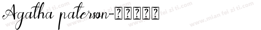 Agatha paterson字体转换